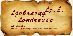 Ljubodrag Londrović vizit kartica